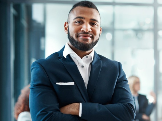 Man smiling at camera