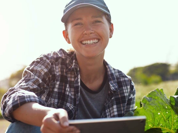 Woman in field 