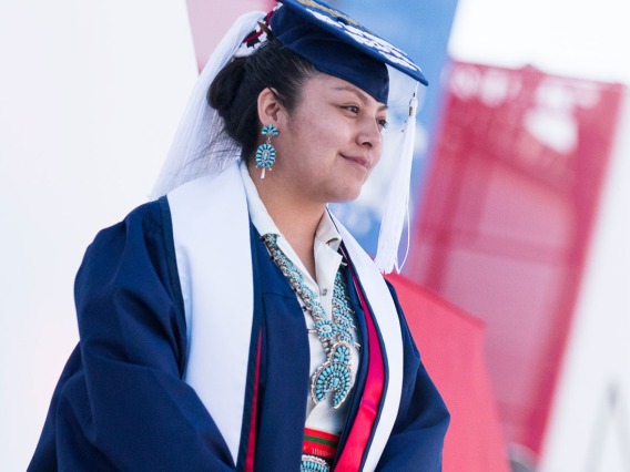 Native American Student graduation day