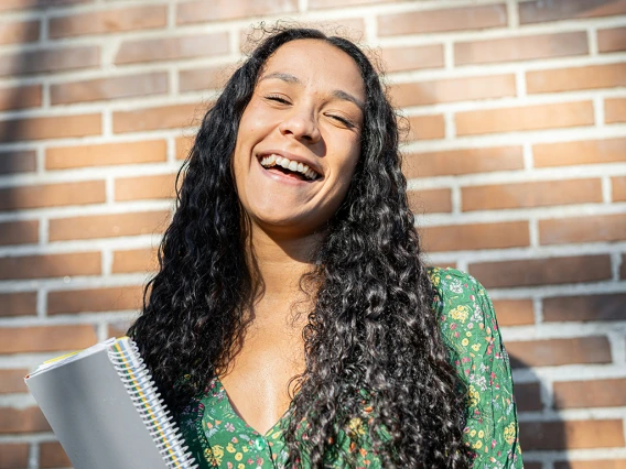 Student smiling