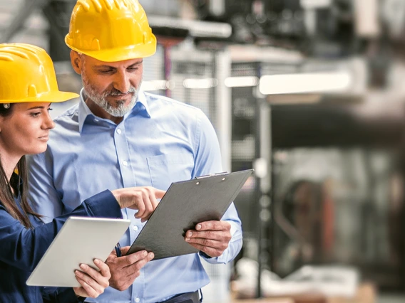 Industrial engineers on the field