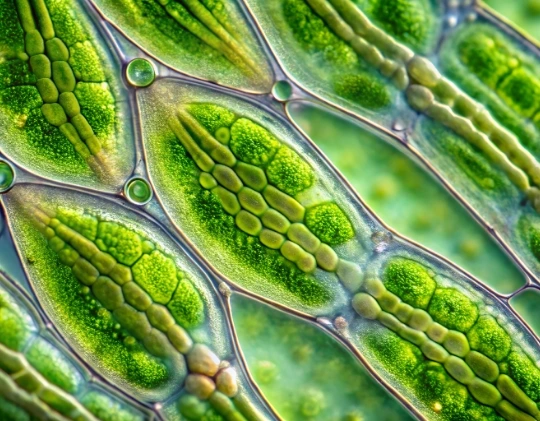 Microscopic plant cells