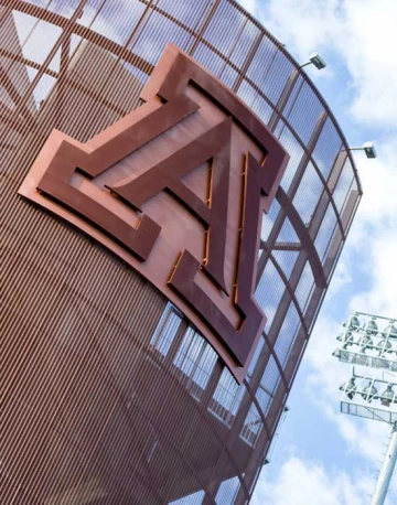 University of Arizona A logo on building