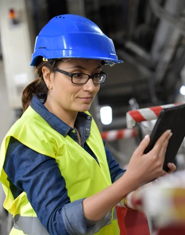 Industrial engineer working in a labratory