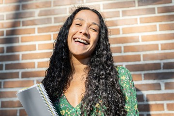 Student smiling