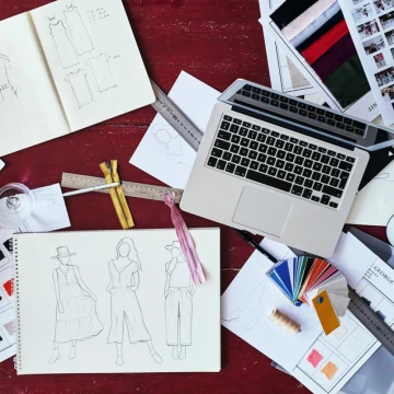 aerial view of a Arizona Online student's desk