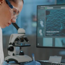 Biologist working in a lab