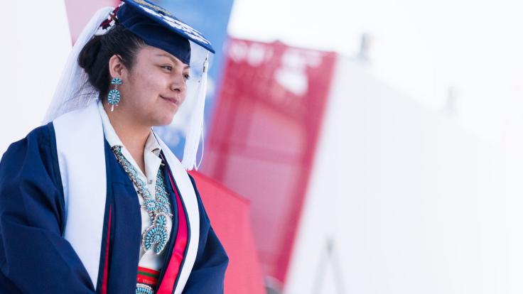 Native American Student graduation day