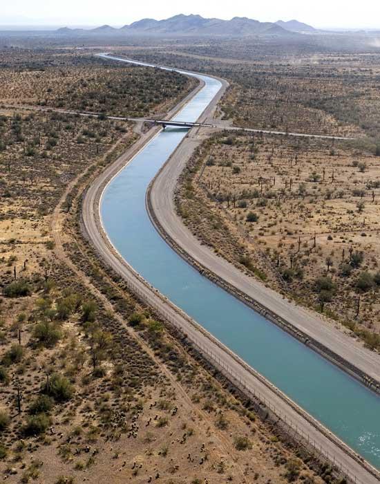 view of water canal system in Arizona
